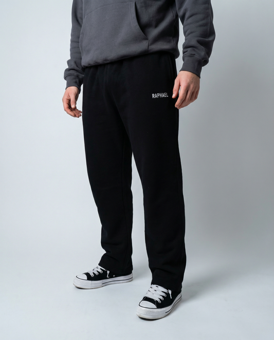 Black Relax Cuffless Joggers