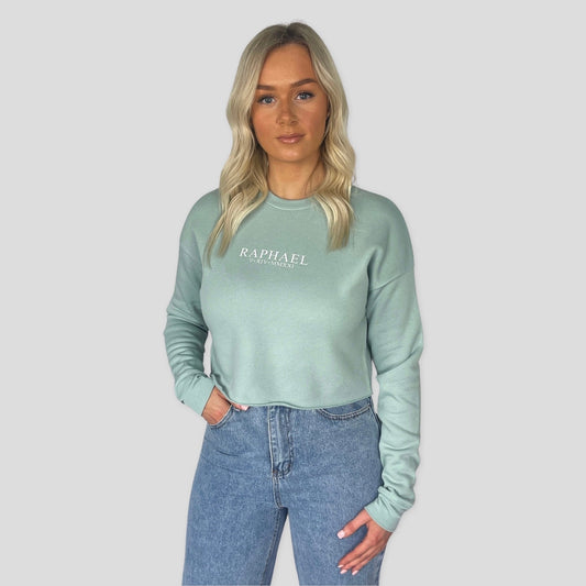 Dusty Blue Cropped Sweatshirt