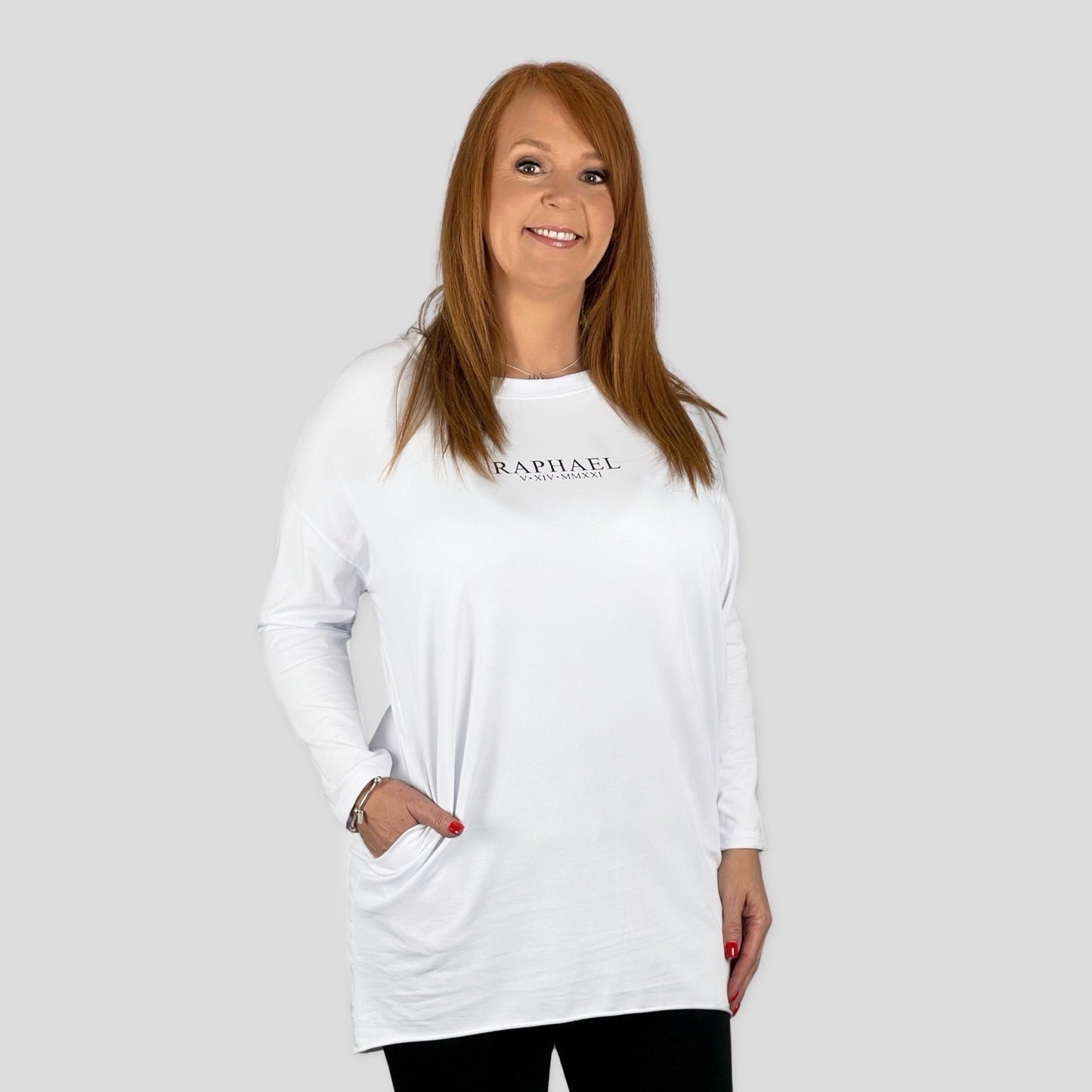 White Long Sleeved Tunic Top