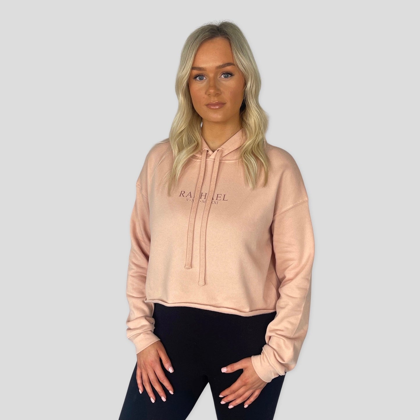 Peach Cropped Hoodie