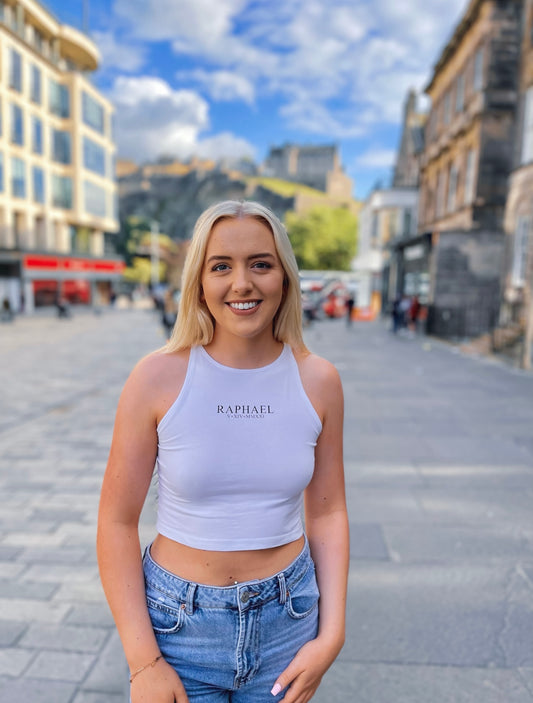 Woman’s White Cropped Vest